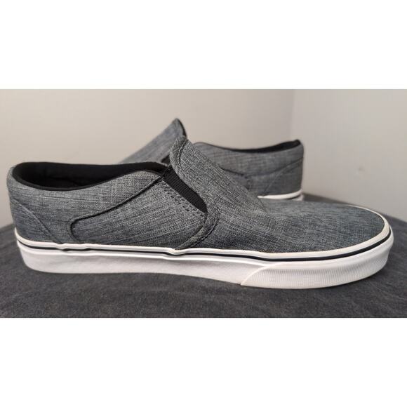 Vans Classic Slip On Gray Canvas Sneakers Mens Size 8 Casual main image 9